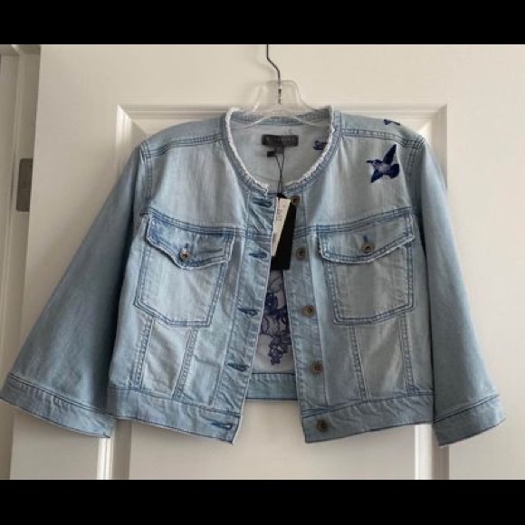 Brand New Embroidered Highline Collective Denim Jacket - Picture 2 of 5